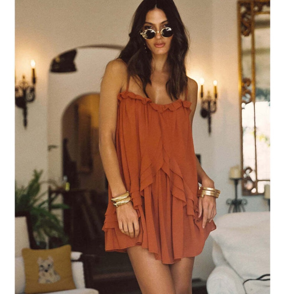 12th Tribe Terracotta Mini Dress